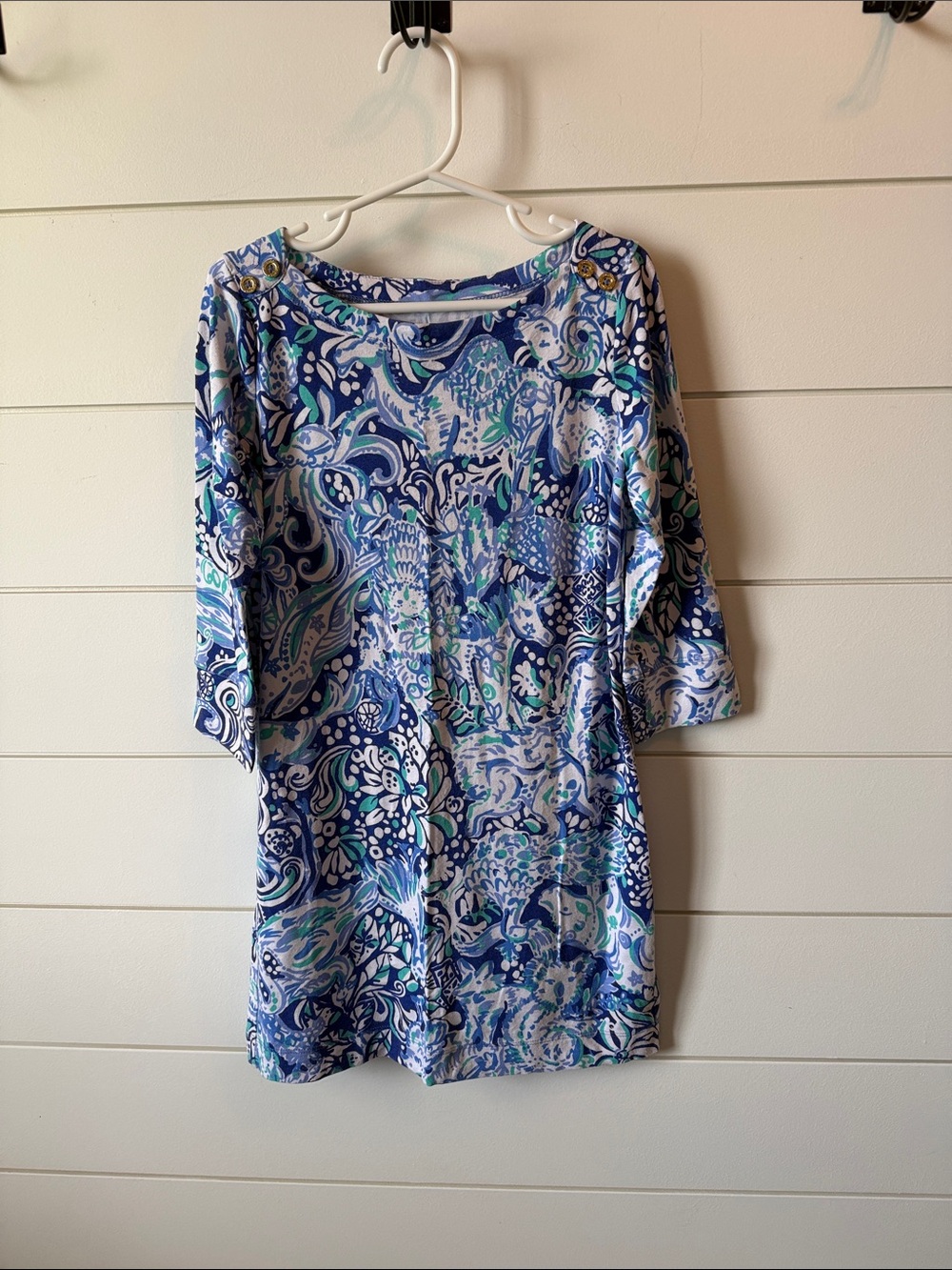 Lilly Pulitzer Blue, Teal & White Paisley dress